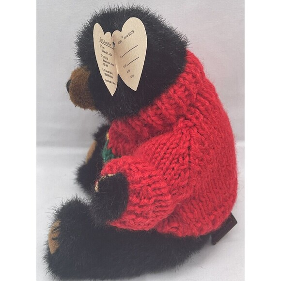 Ty Attic Treasure 8” Ivan Black Teddy Bear Sweater Jointed Plush Stuffed Animal - Picture 7 of 14